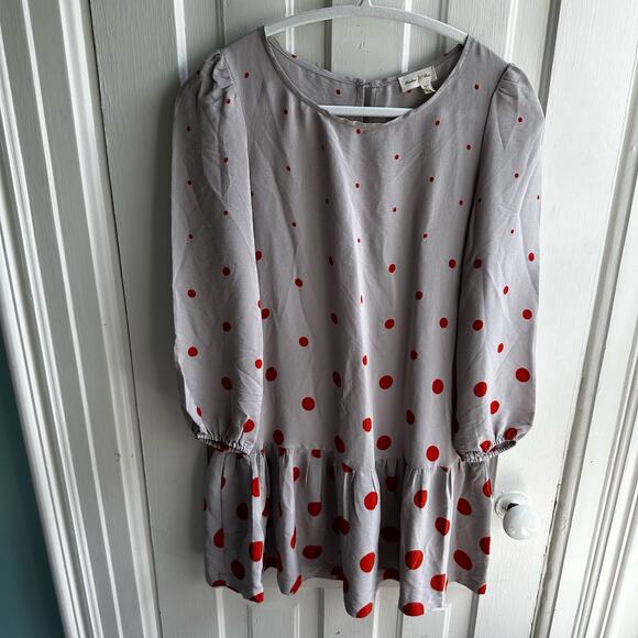 Anthropologie Meadow Rue Polka Dot Ruffle Dress - Picture 2 of 8